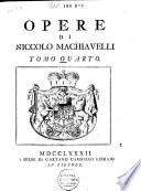 Opere di Niccolò Machiavelli