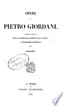 Opere di Pietro Giordani