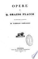 Opere di Q. Orazio Flacco