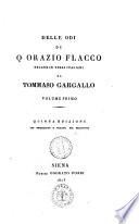 Opere di Q. Orazio Flacco recate in versi italiani