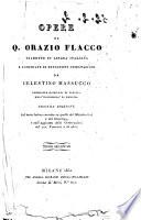 Opere di Q. Orazio Flacco tradotte in lingua italiana e corredate di opportune osservazioni da Celestino Massucco ... Tomo primo [-sesto]