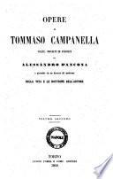 Opere di Tommaso Campanella scelte, ordinate ed annotate da Alessandro D'Ancona