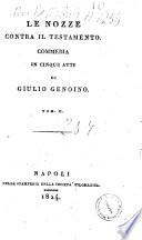 Opere drammatiche di Giulio Genoino
