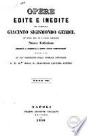 Opere edite e inedite del Cardinale Giacinto Sigismondo Gerdil
