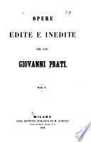 Opere edite e inedite del cav