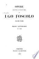 Opere edite e postume ...: Prose letterarie. 1850