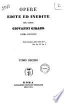 Opere edite ed inedite del conte Giovanni Giraud