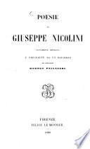Opere edite ed inedite di Giuseppe Nicolini nuovamente ordinate dal professore Daniele Pallaveri