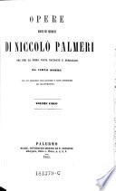 Opere edite ed inedite di Niccolò Palmeri