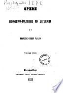 Opere filosofico-politiche ed estetiche di Francesco Mario Pagano