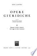 Opere giuridiche: Elementi di diritto tributario. Altri saggi di diritto finanziario