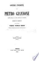 Opere inedite di Pietro Giannone scritte nella sua lunga prigionia in Piemonte