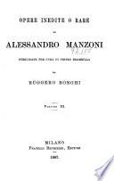 Opere inedite o rare di Alessandro Manzoni