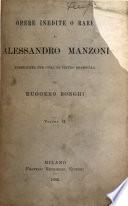 Opere inedite o rare di Alessandro Manzoni