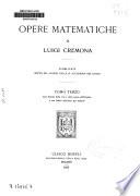 Opere matematiche di Luigi Cremona