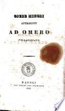 Opere minori attribuite ad Omero volgarizzate