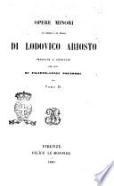 Opere minori in verso e in prosa di Lodovico Ariosto