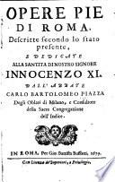 Opere pie di Roma, descritte secondo lo stato presente ...