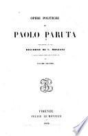 Opere politiche di Paolo Paruta: Discorsi politici. Scritti inediti