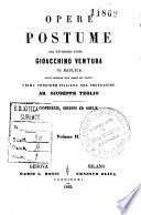 Opere Postume del Reverendo Padre Gioacchino Ventura