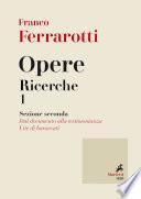 Opere. Ricerche 1
