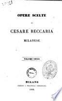 Opere scelte di Cesare Beccaria milanese