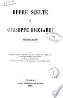 Opere scelte di Giuseppe Ricciardi