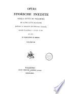 Opere storiche inedite sulla citta di Palermo ed altre città Siciliane