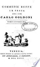 Opere teatrali del Sig. avvocato Carlo Goldoni, Veneziano
