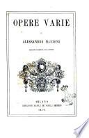 Opere varie di Alessandro Manzoni