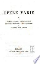 Opere varie di Vincenzo Filicaja ... [et al]. - Milano Nicolò Bettoni, 1834. - XXX, 632 p