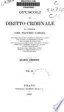 Opuscoli di diritto criminale