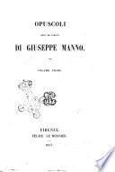Opuscoli editi ed inediti di Giuseppe Manno