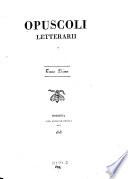 Opuscoli letterarii