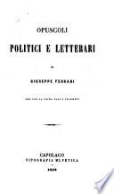Opuscoli politici e letterari