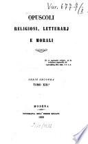 Opuscoli religiosi, letterari e morali