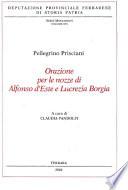 Oratio in nuptiis Alphonsi Estensis et Lucretiae Borgiae