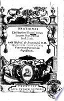 Orationes Christophori Finotti Veneti senatus decr. publici professoris
