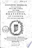 Orationes et carmina