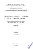 Orazio Vecchi, musica e cultura tra Modena e gli Estensi