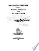 Orazione funebre del fu monsignor Zerepellucci per Carlo Basile