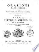 Orazioni panegiriche del padre Ignazio Porro torinese chierico regolare ministro degli infermi