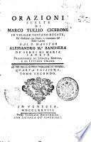 Orazioni scelte di Marco Tullio Cicerone in volgar toscano recate, ed illustrate con note, a rincontro del testo latino dal p. maestro Alessandro M.a Bandiera ... Ad uso delle scuole pubbliche di Venezia. ... Tomo primo [-terzo]