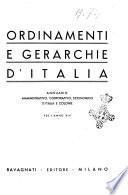 Ordinamenti e gerarchie d'Italia guida amministrativa ed economica