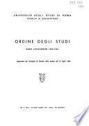 Ordine degli studi