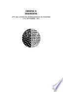 Ordine e disordine