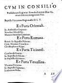 Ordini Novi Per L'Hospitale Di San Celso