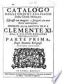 Ordinum religiosorum in Ecclesia militanti catalogus ...