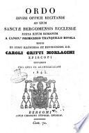 Ordo divini officii... ad usum S. Bergomensis ecclesiae pro anno 1844