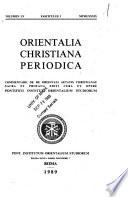 Orientalia christiana periodica